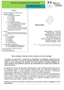 Montrollet - Observatoire Régional de l`Environnement Poitou