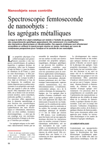 Spectroscopie femtoseconde de nanoobjets : les agrégats métalliques