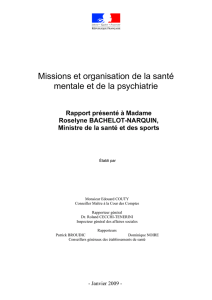 Missions et organisation de la santé mentale et de la psychiatrie