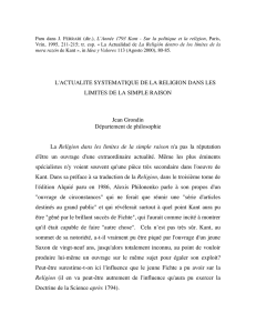 L`actualité systématique de la Religion dans les limites de la simple