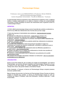 Pharmacologie Clinique