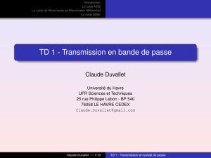 TD 1 - Transmission en bande de passe - LITIS