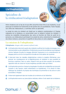 Spécialiste de la rééducation/réadaptation