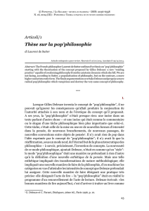 Thèse sur la pop`philosophie - Lo Sguardo | Rivista di Filosofia Online
