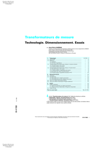 Transformateurs de mesure