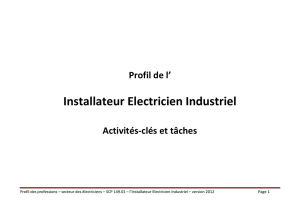 Installateur électricien industriel