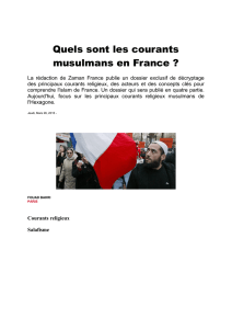 Quels sont les courants musulmans en France