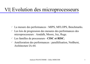 VI| Evolution des microprocesseurs
