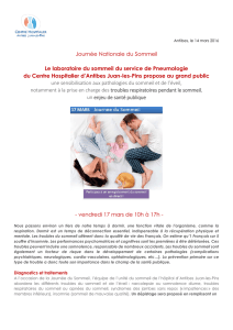 Journée Nationale du Sommeil - Centre Hospitalier d`Antibes
