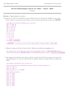 DS 02 d`informatique (devoir sur table) Durée : 2h30.