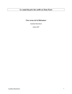 La politique mon&eacute;taire et le canal du prix des actifs en Zone Euro
