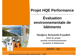 Projet HQE Performance Évaluation environnementale de bâtiments