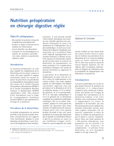 Nutrition préopératoire en chirurgie digestive réglée