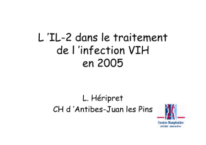 L `IL-2 dans le traitement de l `infection VIH en 2005