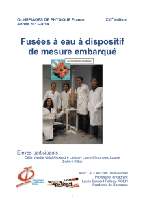 Fusée à eau. - Olympiades de Physique France