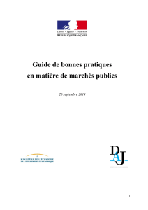 Guide de bonnes pratiques en matière de marchés publics