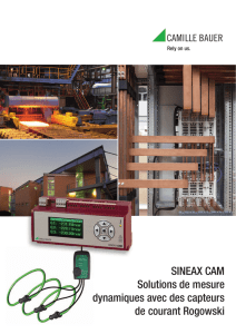 SINEAX CAM Solutions de mesure dynamiques avec des capteurs