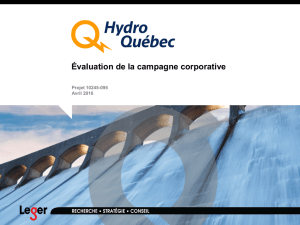 Évaluation de la campagne corporative - Hydro