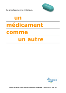 Médicaments génériques