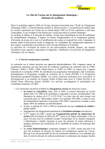 Le rôle de l ocean sur le changement climatique