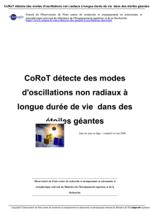 CoRoT détecte des modes d`oscillations non radiaux à longue