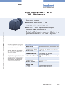 Prise d`appareil selon DIN EN 175301-803, forme A