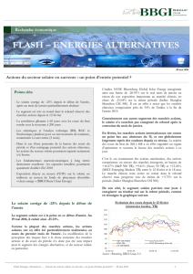 Actions du secteur solaire en survente : un point d`entrée potentiel ?