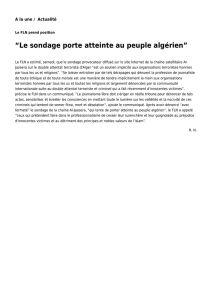 “Le sondage porte atteinte au peuple algérien”: Toute l