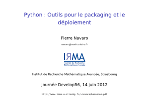 Python : Outils pour le packaging et le déploiement