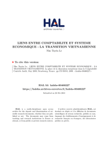 liens entre comptabilite et systeme economique : la - Hal-SHS