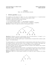 1 Arbres gauches [10 points]