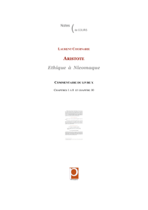 Philopsis Notes de Cours - Aristote Ethique X Cournarie