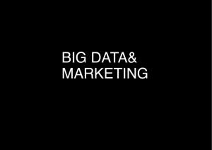 Le Big Data - Fédération du Commerce Associé