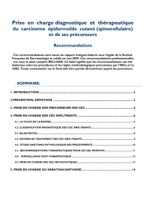 Prise en charge diagnostique et thérapeutique du carcinome