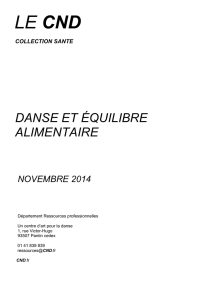 danse et équilibre alimentaire