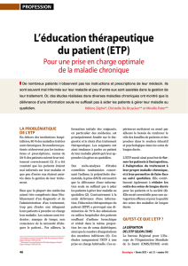 Education thérapeutique du patient