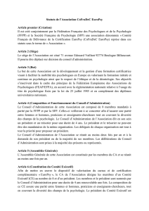 Statuts de la l`Association CofraDeC EuroPsy