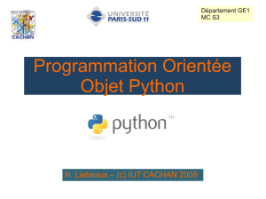 Programmation Orientée Objet Python