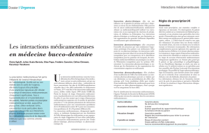 Les interactions médicamenteuses en médecine bucco