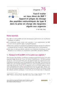 Faut-il traiter un taux élevé de BNP ? Apport et pièges du dosage