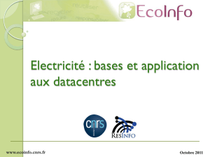 Le courant électrique - EcoInfo