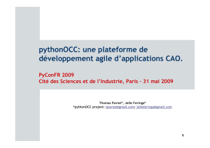 pythonOCC: une plateforme de développement agile d`applications