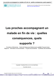 Les proches accompagnant un malade en fin de vie