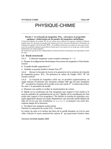 Physique-Chimie - Concours Centrale