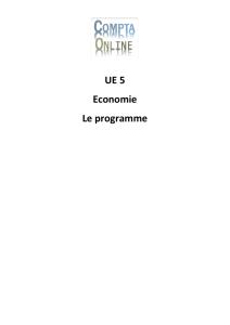 UE 5 Economie Le programme