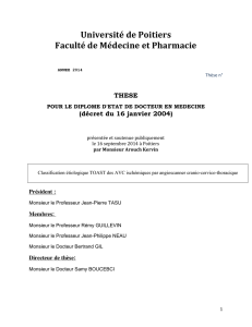 Université de Poitiers Faculté de Médecine et Pharmacie