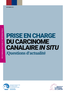 prise en charge du carcinome canalaire in situ
