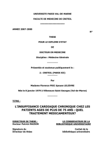 l`insuffisance cardiaque chronique chez les patients ages de plus de