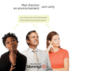 Plan d`action en environnement 2011-2015 - Montréal