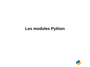 Les modules Python
